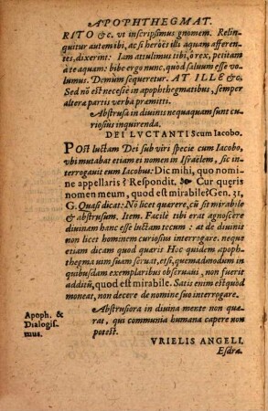 Apophthegmata biblica, tum et responsiones aliae piae