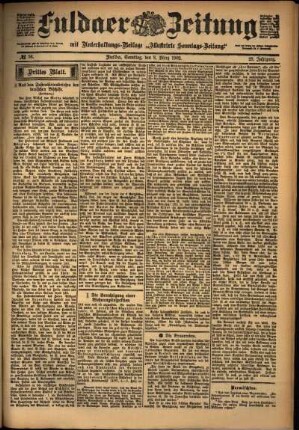 Dritte Ausgabe vom Samstag, den 08. März 1902.
