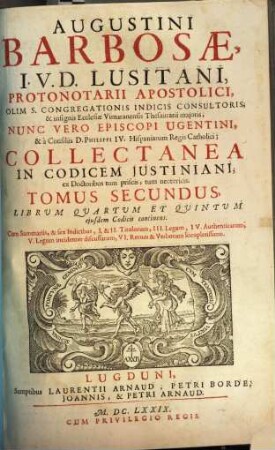 Collectanea in Codicem Justiniani : libr. 1 - 5. 2