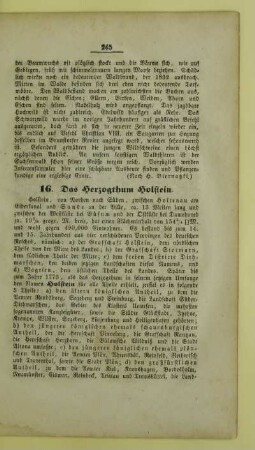 16. Das Herzogthum Holstein