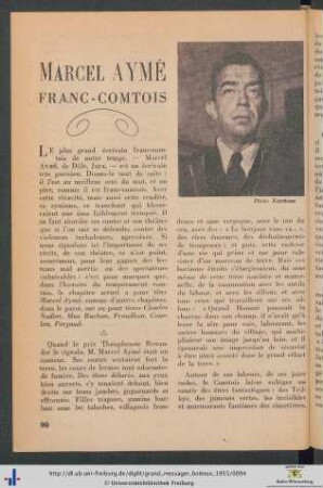 Marcel Aymé Franc-Comtois.