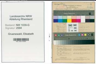 Entnazifizierung Elisabeth Gruenewald , geb. 05.12.1883 (Oberschullehrerin)