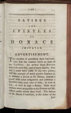 Satires and Epistles of Horace imitated
