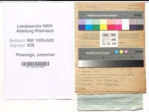 Entnazifizierung Johannes Ploennigs , geb. 04.09.1899 (Bahnsekretaer)