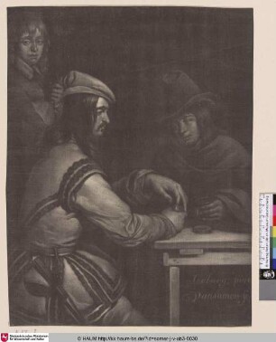 [Zwei Männer am Tisch; Two men seated at a table]