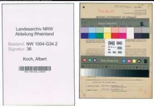 Entnazifizierung Albert Koch , geb. 07.06.1900 (Apotheker)