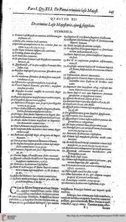 Pars Prima, Quaestio 41 De Crimine Laesae Majestatis,...