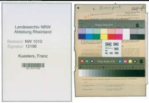 Entnazifizierung Franz Kuesters , geb. 14.06.1902 (Beamter)