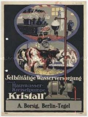 Selbsttätige Wasserversorgung durch Hauswasser-Kreiselpumpe