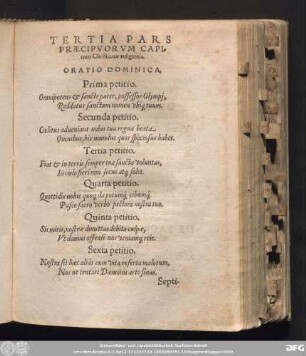 Tertia Pars Praecipuorum Capitum Christianae religionis.