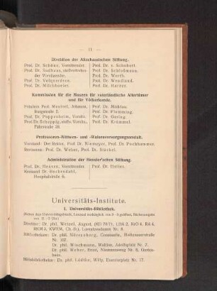 Universitäts-Institute.