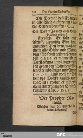 Der Prophet Maleachi.