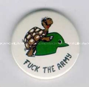 Button: "Fuck the Army"