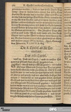 Die II. Epistel an die Corinthier.
