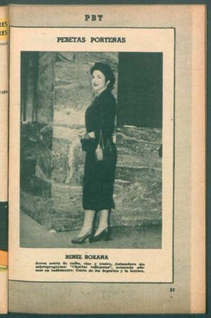 Renee Roxana, joven actriz de radio, cine y teatro [...] - [Fotografía] : Pebetas porteñas