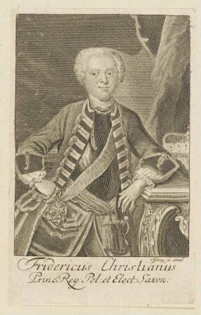 Bildnis des Fridericus Christianus Princ. Pol. et Elect. Saxon.