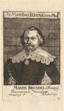 Martin Brendel, Apotheker in Nürnberg; geb. 1595; gest. 1647