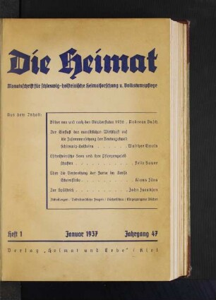 Heft 1. Januar 1937. Jahrgang 47.