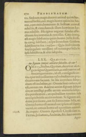 LXX. Quaestio.