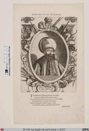 Bildnis Mehmed III., Sultan der Türkei (reg. 1595-1603)