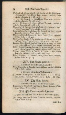 XV. Die Flute douce