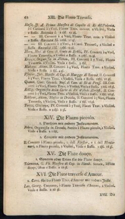 XV. Die Flute douce