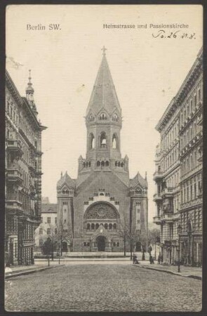 Ansichtskarte Heimstraße und Passionskirche [1/2]