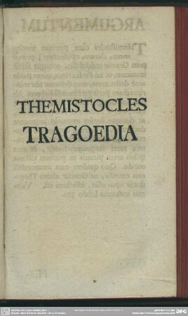 Themistocles Tragoedia
