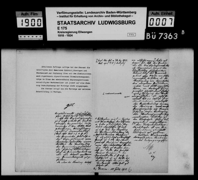 Stromversorgung der Gemeinden des Oberamts Künzelsau