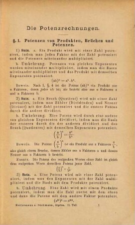 Lehr- und Übungsbuch für den Unterricht in der Algebra : An Gymnasien, Real- u. Gewerbeschulen, 2