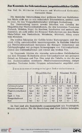 Neue Folge 5: Zur Kenntnis der Inkrustationen jungsteinzeitlicher Gefäße