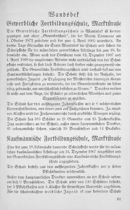 Gewerbliche Fortbildungsschule, Marktstraße