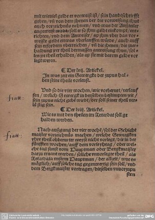 Der LVIII. Artickel. Wie es mit den theilen im Retardat soll gehalten werden.