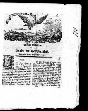 September, 1751. Sechs und dreyßigstes Stück