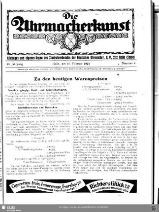 Zu den heutigen Warenpreisen