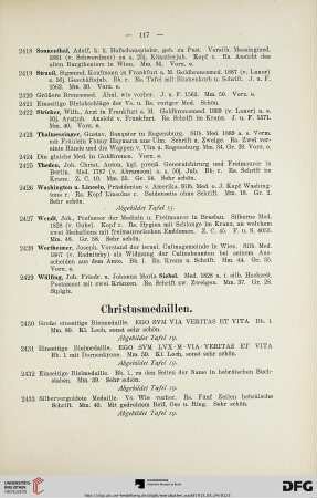 Christusmedaillen (Nr. 2430-2447)