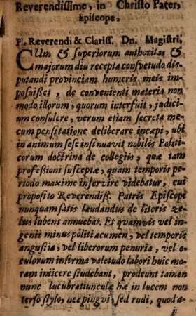 De collegio pacato et conclusionibus quibusdam poeticis discursus politico-poeticus