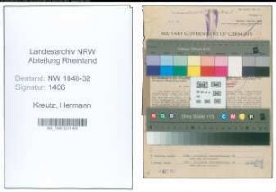 Entnazifizierung Hermann Kreutz , geb. 26.12.1904 (Lehrer)