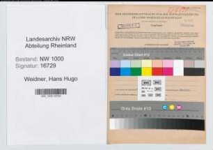 Entnazifizierung Hans Hugo Weidner, geb. 09.11.1922 (Zollassistent)