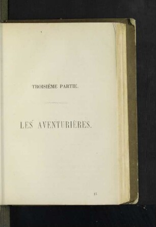 Troisième Partie. Lés Aventurières.