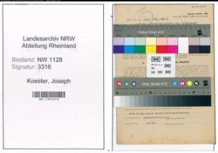 Entnazifizierung Joseph Koester , geb. 07.03.1890 (Polizist)