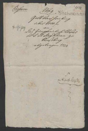 Schuldbrief des Bischofs Georg von Speyer gegenüber Ludwig Mug über 650 Gulden zu 4 Prozent.