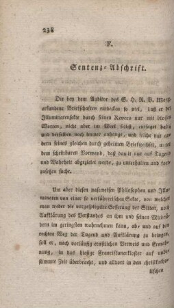 F. Sentenz-Abschrift