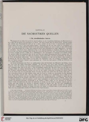 Kapitel II: Die nachantiken Quellen