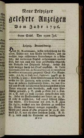60tes Stück. Den 25ten Jul.