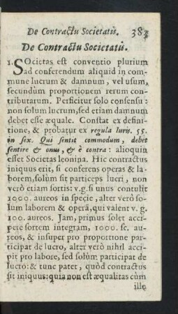 De Contractu Societatis