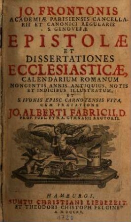 Epistolae et dissertationes ecclesiasticae ...