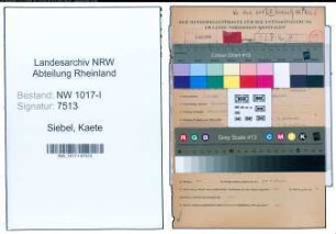 Entnazifizierung Kaete Siebel , geb. 07.06.1920 (Lehrerin)