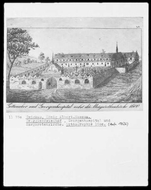 Zwickau, Georgienfriedhof, Georgenhospital und Margaretenkirche