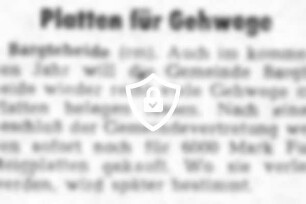 Platten für Gehwege
